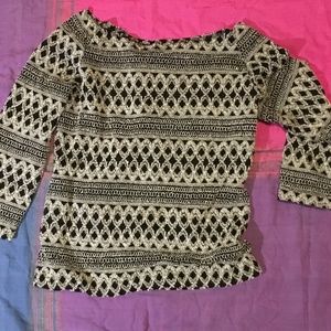 Black and silver top